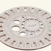 كريستوفل مجموعة من قواعد الأكواب ريڤ كوزميك مكونة من قطعتين باللون الفضي