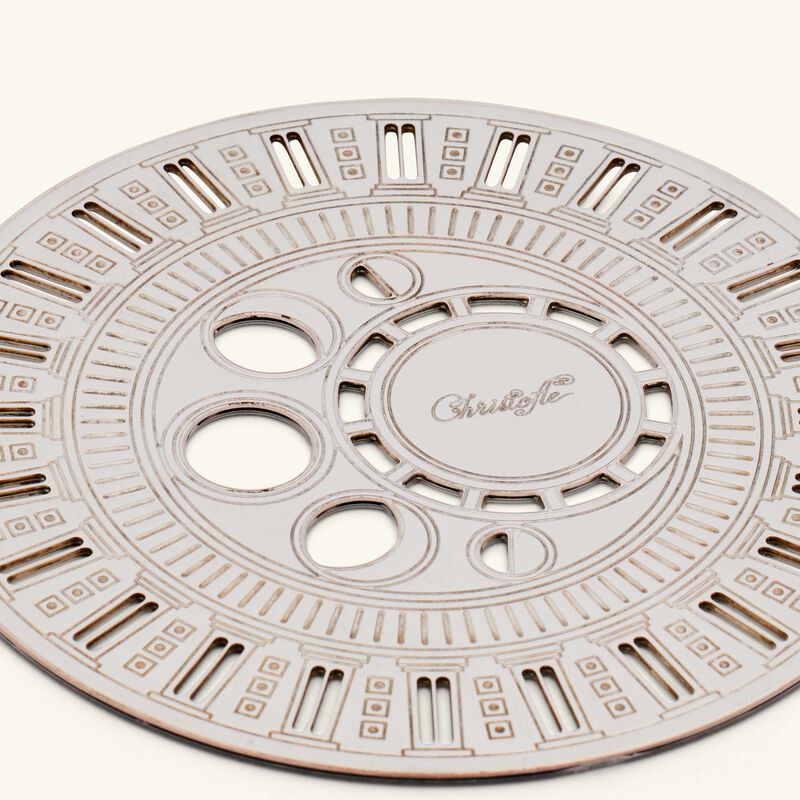 كريستوفل مجموعة من قواعد الأكواب ريڤ كوزميك مكونة من قطعتين باللون الفضي