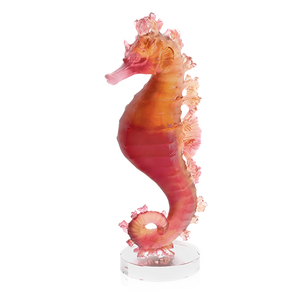 Amber Red Seahorse Mer De Corail, medium