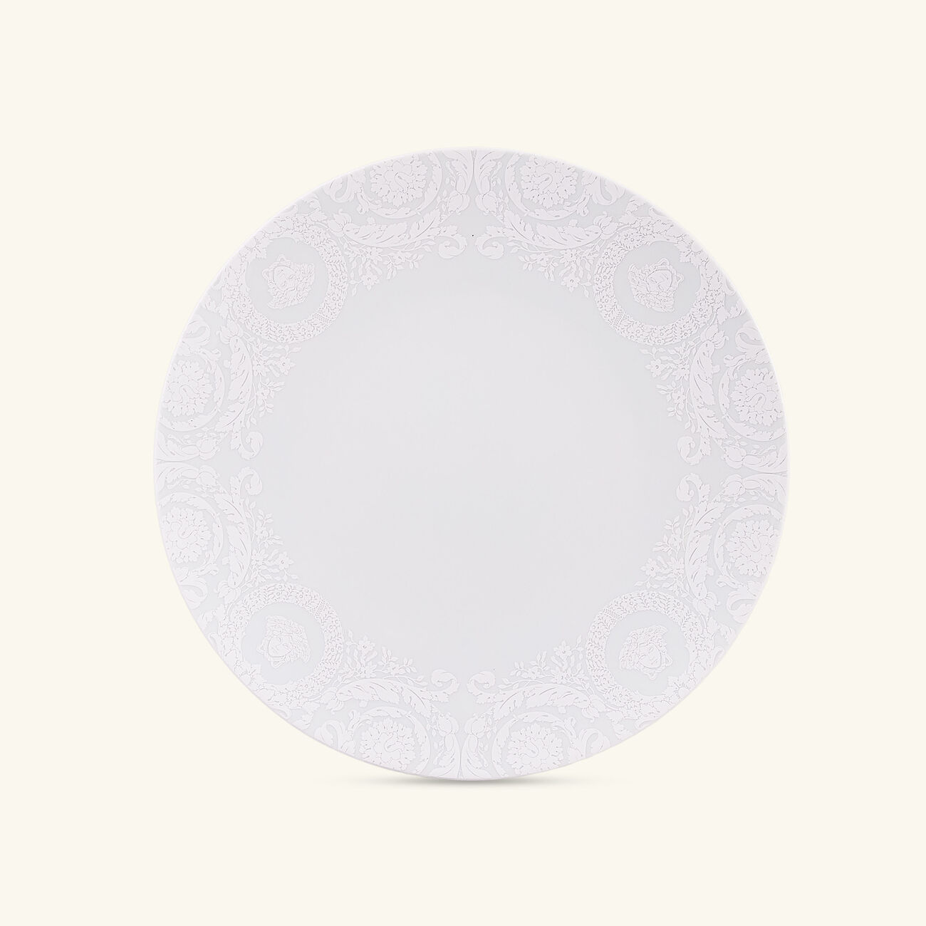 Barocco'92 Bianco Underplate Round White 33cm versace barocco 92 bianco underplate round white 33cm