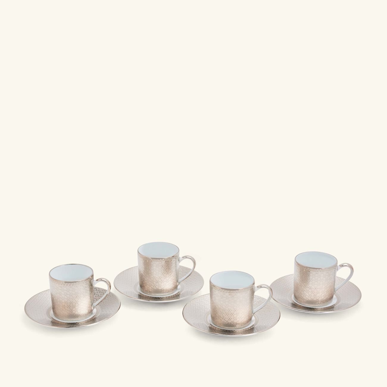 Divine Coffee Cup & Saucer White Set Of 4 bernardaud divine coffee cup saucer white set of 4