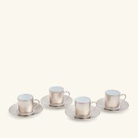 Divine Coffee Cup & Saucer White Set Of 4 bernardaud divine coffee cup saucer white set of 4