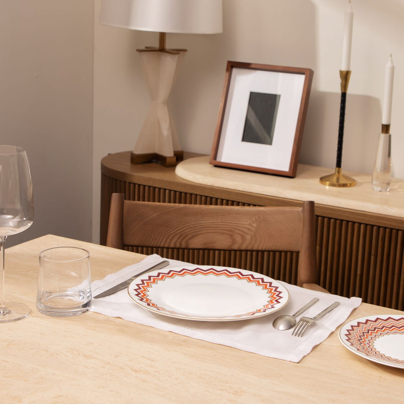 missoni home iconic dinner plate round 27 cm set of 2