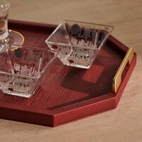Hayat Serving Tray Rectangular Red 49x34cm dimlaj hayat serving tray rectangular red 49x34cm
