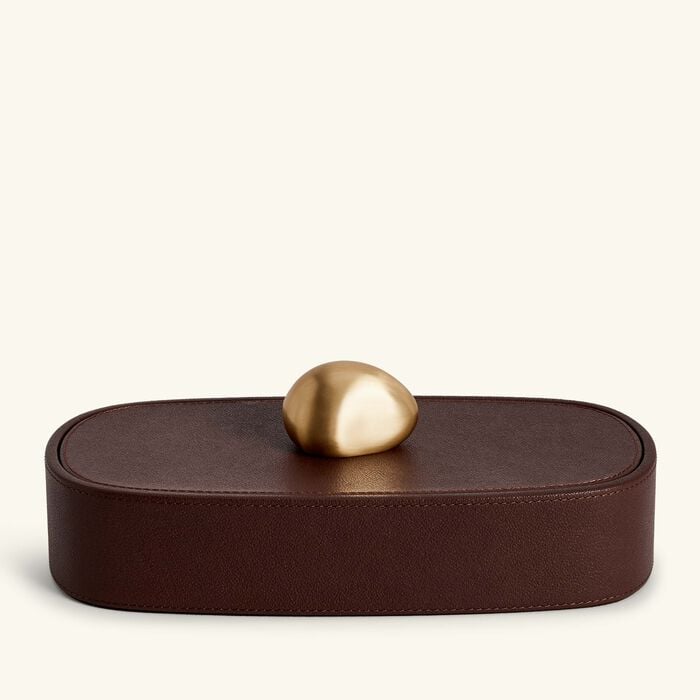 Pebble Trinket Box Brown assouline pebble trinket box brown