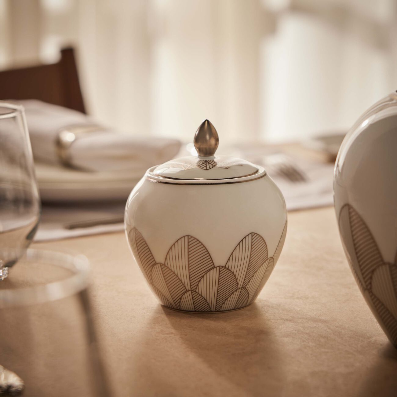 Malmaison Impériale Sugar Bowl Platinum christofle malmaison imp riale sugar bowl platinum