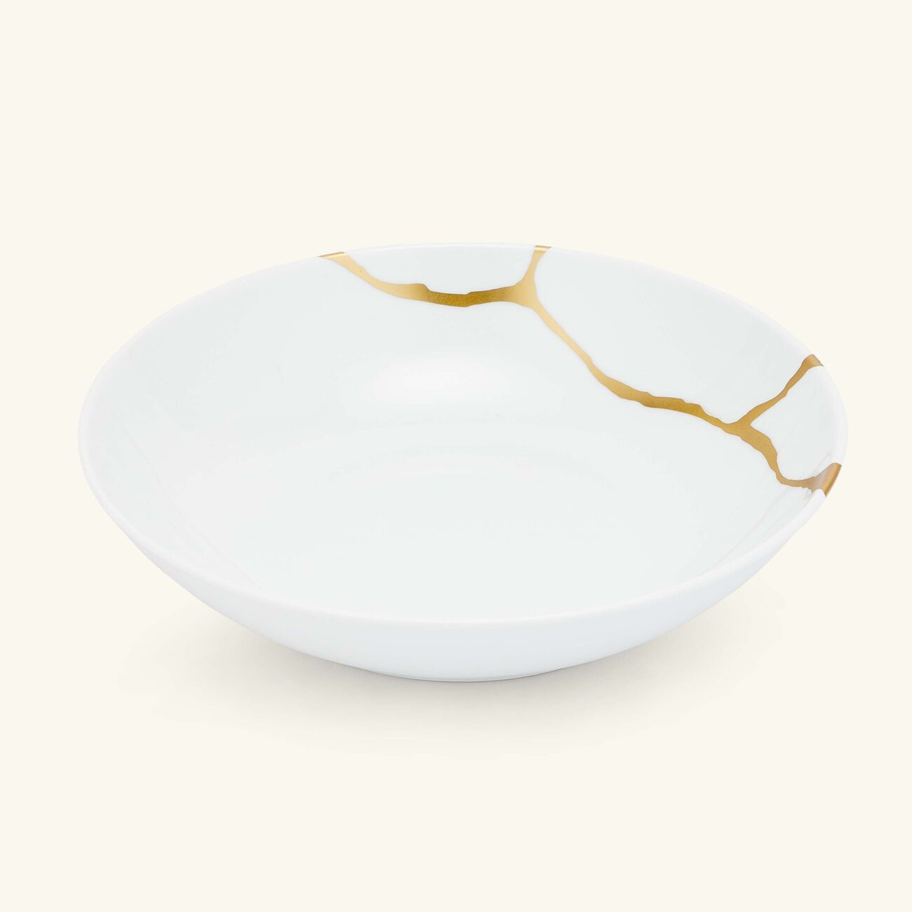 bernardaud kintsugi soup plate round white 19cm