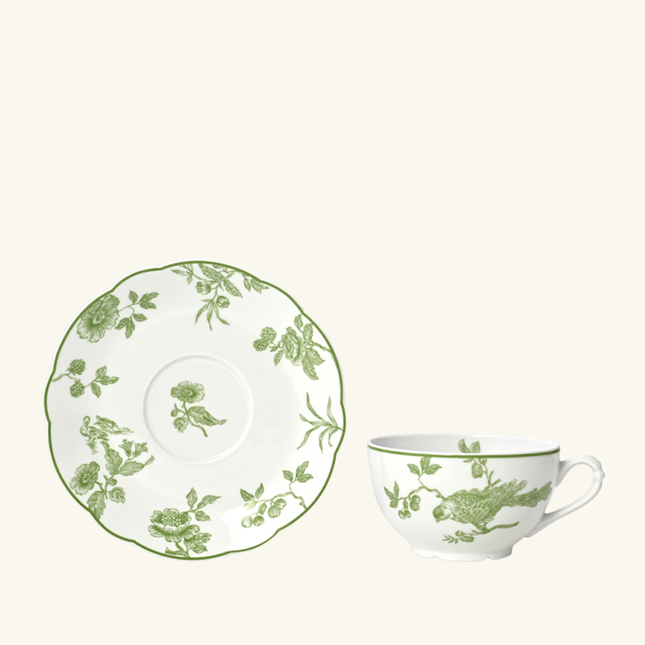 Albertine Tea Cup & Saucer Green bernardaud albertine tea cup saucer green