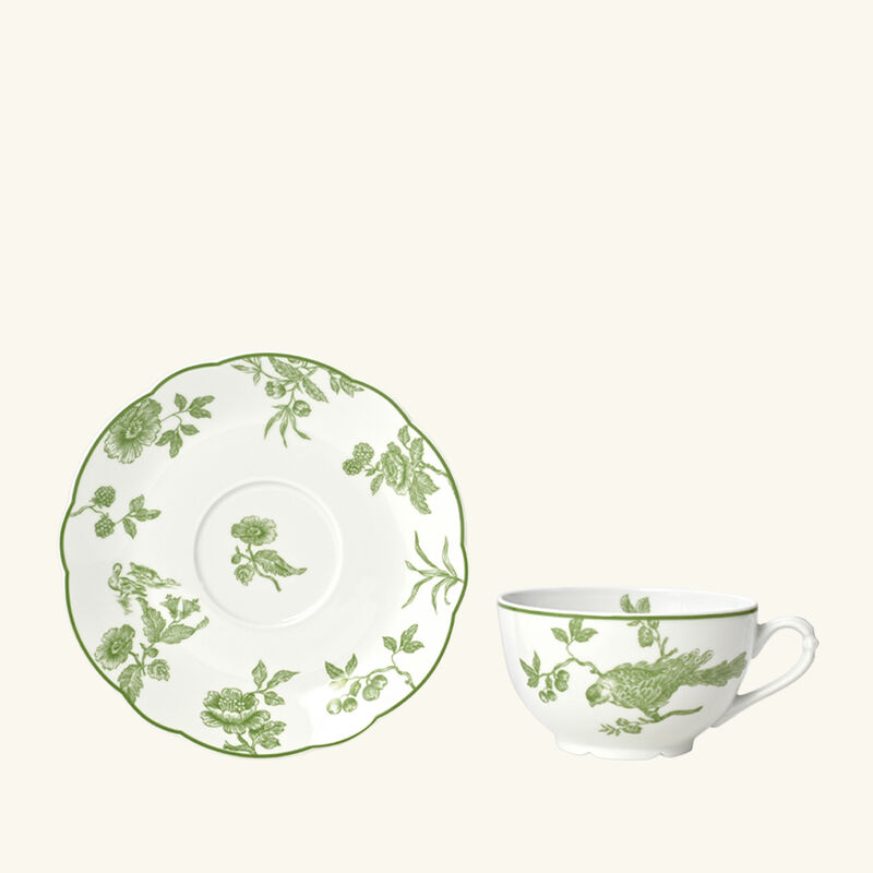 Albertine Tea Cup & Saucer Green bernardaud albertine tea cup saucer green
