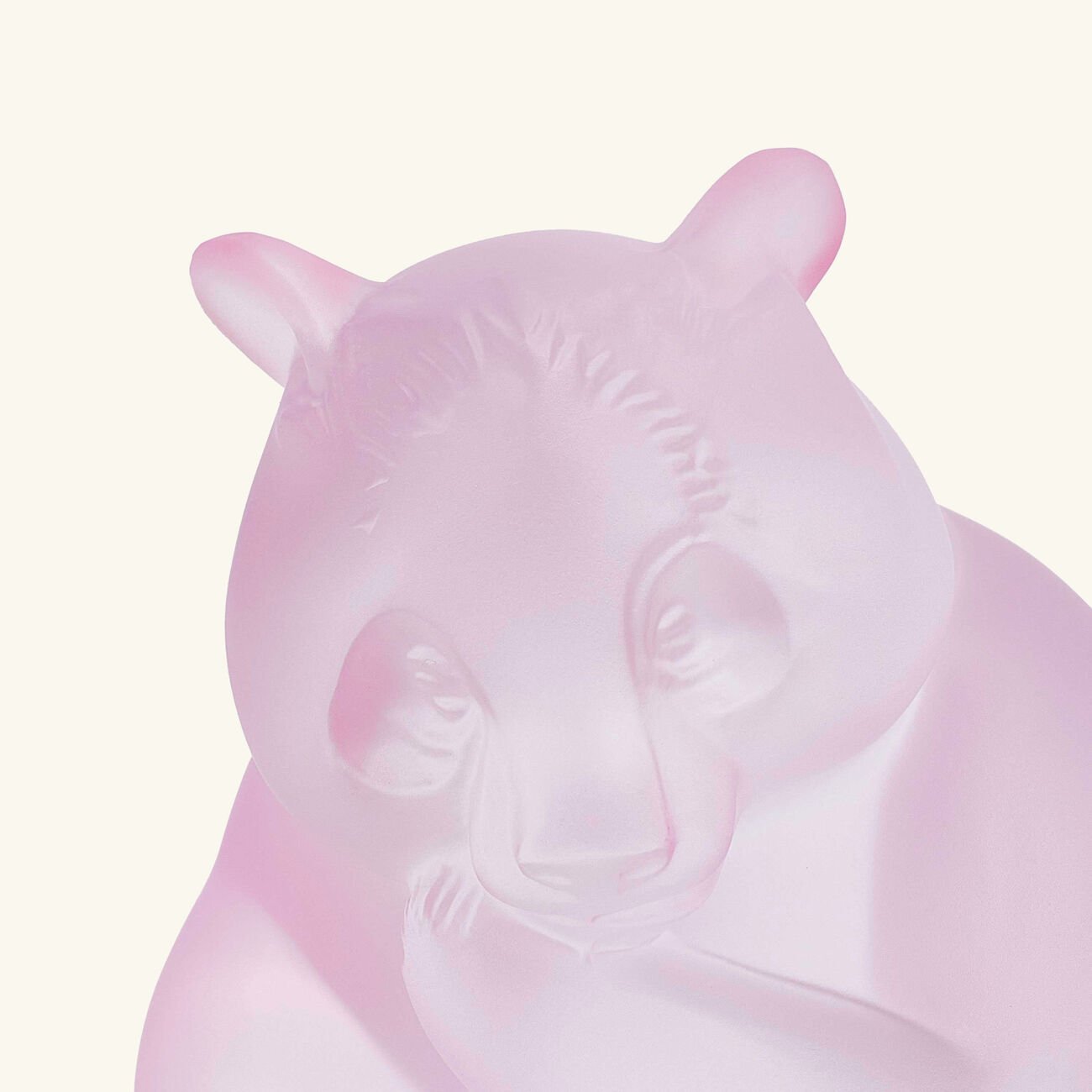 Panda Sculpture Small Pink lalique panda sculpture small pink