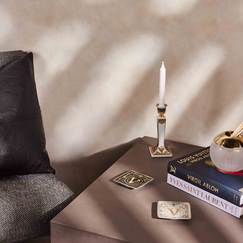 فيرساتشي صينية الحلى والمجوهرات فيرتوس جالا مربعة بيضاء 11 سم