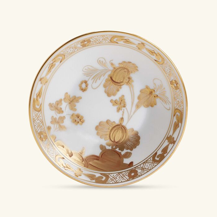 ginori 1735 oriente italiano coffee cup with plate   cover gold set of 2