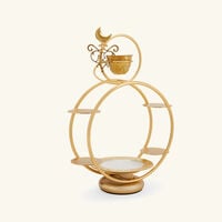 حامل الحلويات بيكوك بتصميم دائري مع فنجان باللون الذهبي فيلاري حامل الحلويات بيكوك بتصميم دائري مع فنجان باللون الذهبي