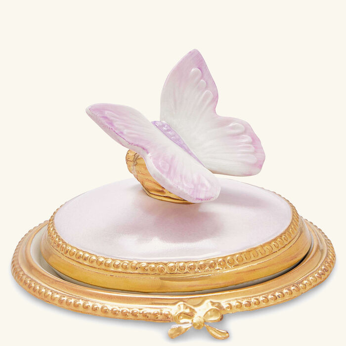 villari butterfly tea pot pink