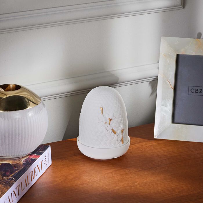 lladro cherry blossoms dome lamp