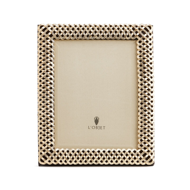 Gold-Plated Braid 4x6 Photograph Frame, large