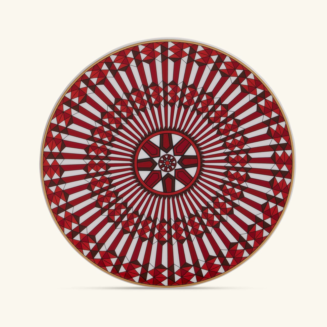 baccarat arcadia bread plate round red 16cm