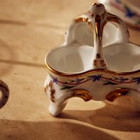 bernardaud le gobelet du roy salt   pepper shakers white