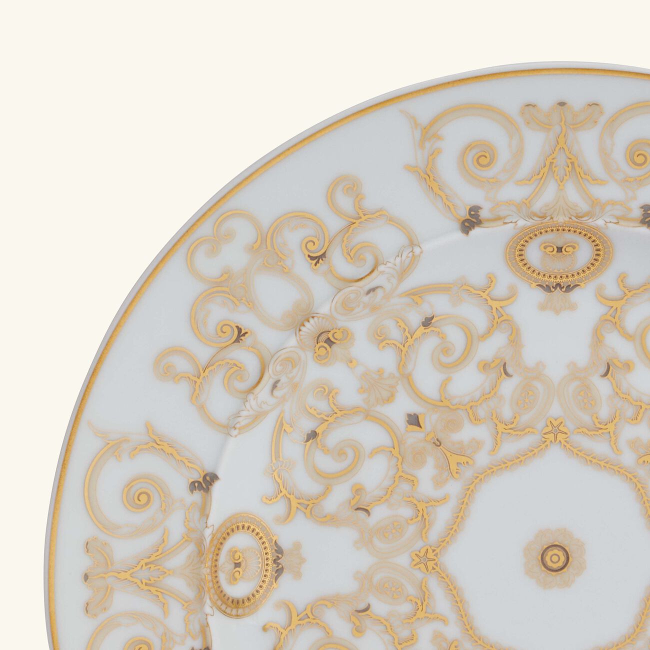 versace medusa gala dinner plate round white 18cm