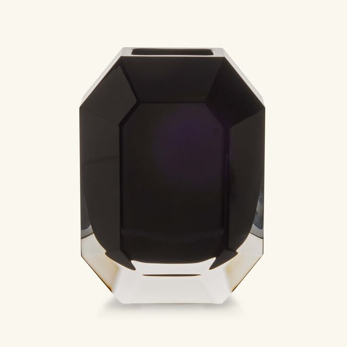 Octogone Bud Vase Small Black baccarat octogone bud vase small black