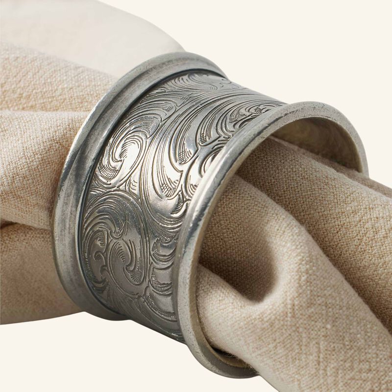 ralph lauren home aidan napkin ring stainless steel set of 2