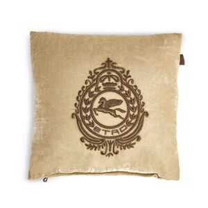 Crest Embroidered Cushion, medium