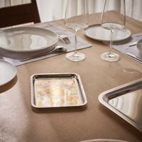 Jardin D'eden Serving Tray Rectangular Small Silver christofle jardin d eden serving tray rectangular small silver