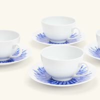 In Bloom Coffee Cup & Saucer Blue Set Of 4 bernardaud in bloom coffee cup saucer blue set of 4