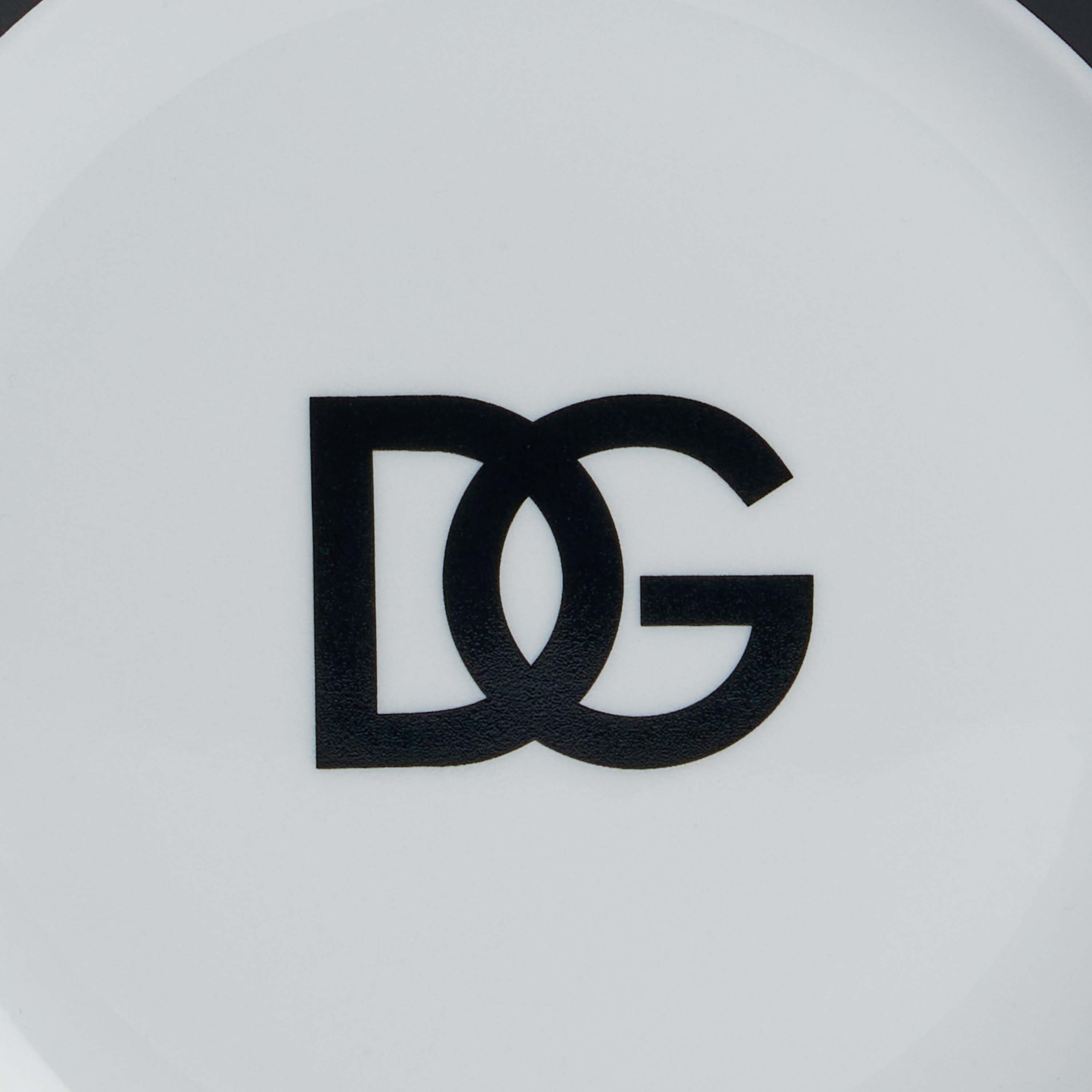 Dolce&Gabbana Casa DG Logo Bread Plate Round 17cm Set Of 2