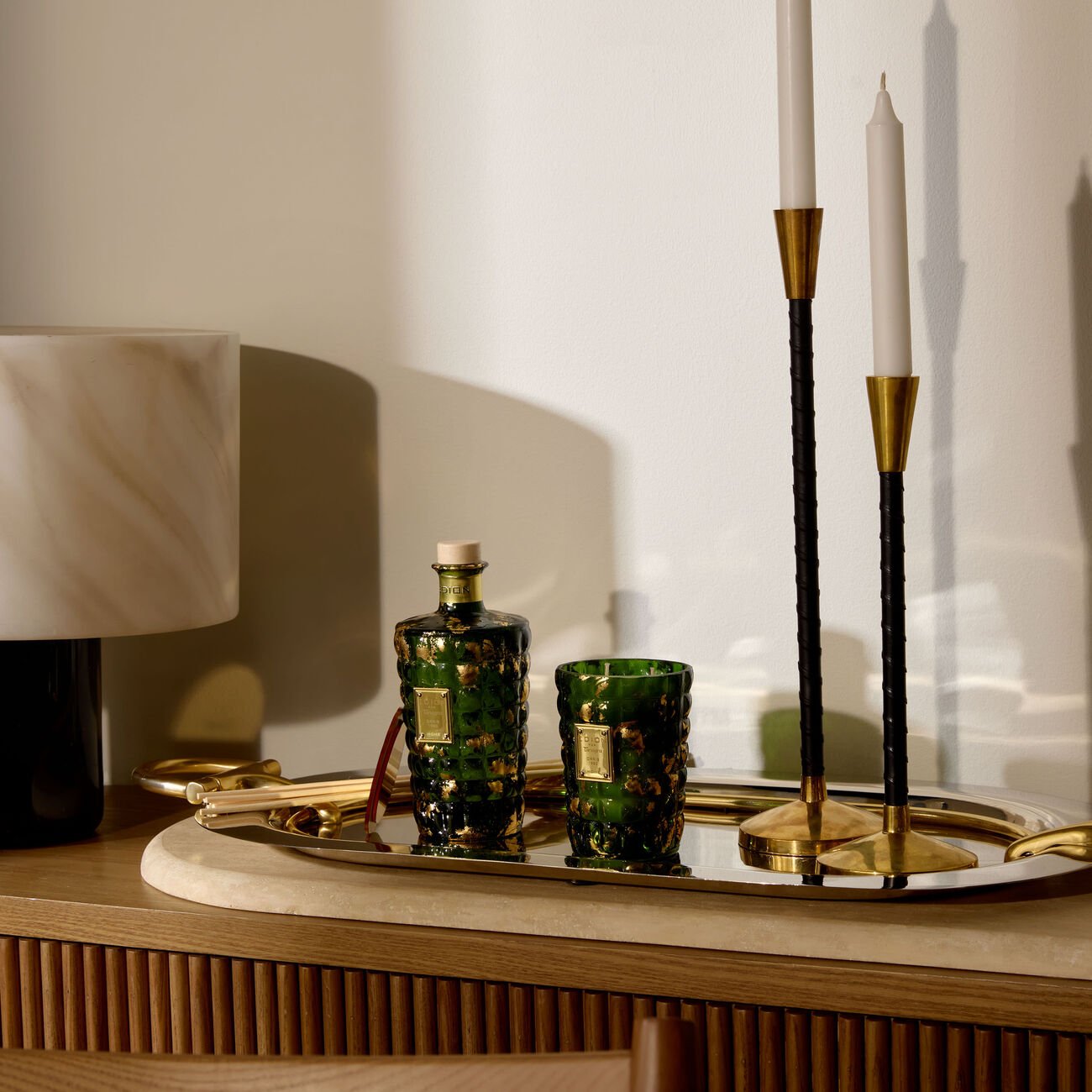 Iris Green Candle & Diffuser Set edion iris green candle diffuser set