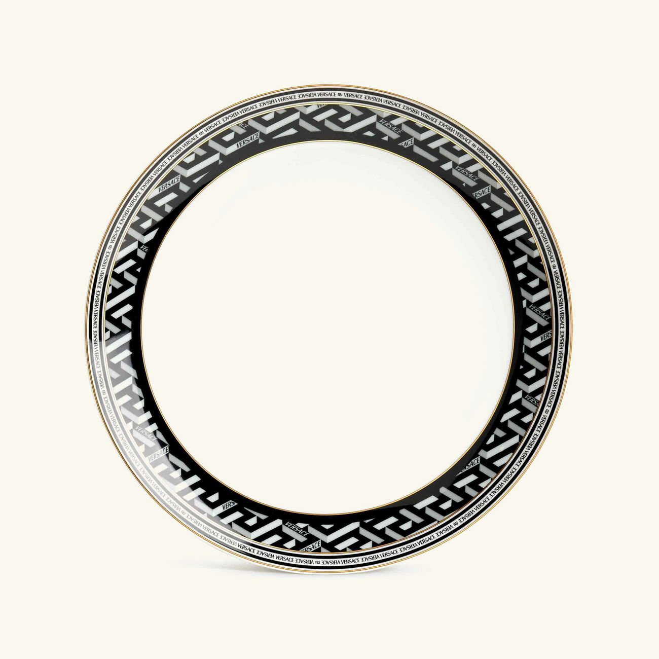 La Greca Signature Dessert Plate Round White 20cm versace la greca signature dessert plate round white 20cm