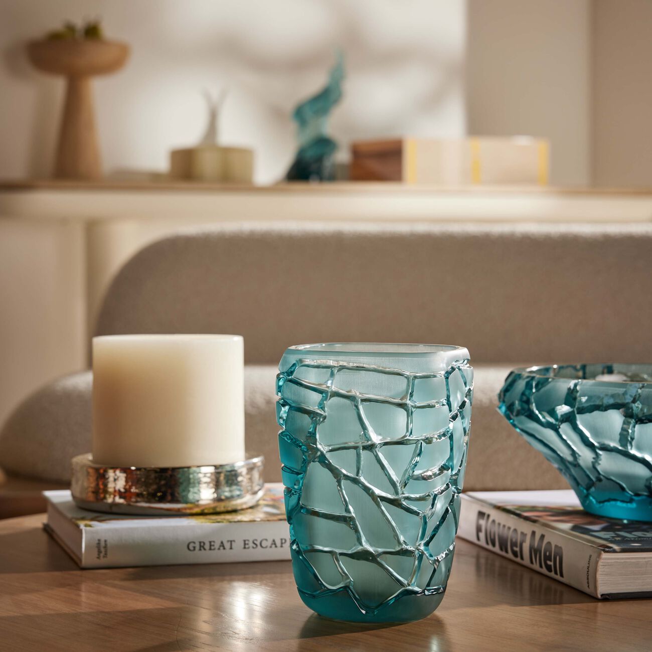 لاليك مزهرية تيرامينيرال ماجنيتود الدائرية الصغيرة باللون الأزرق