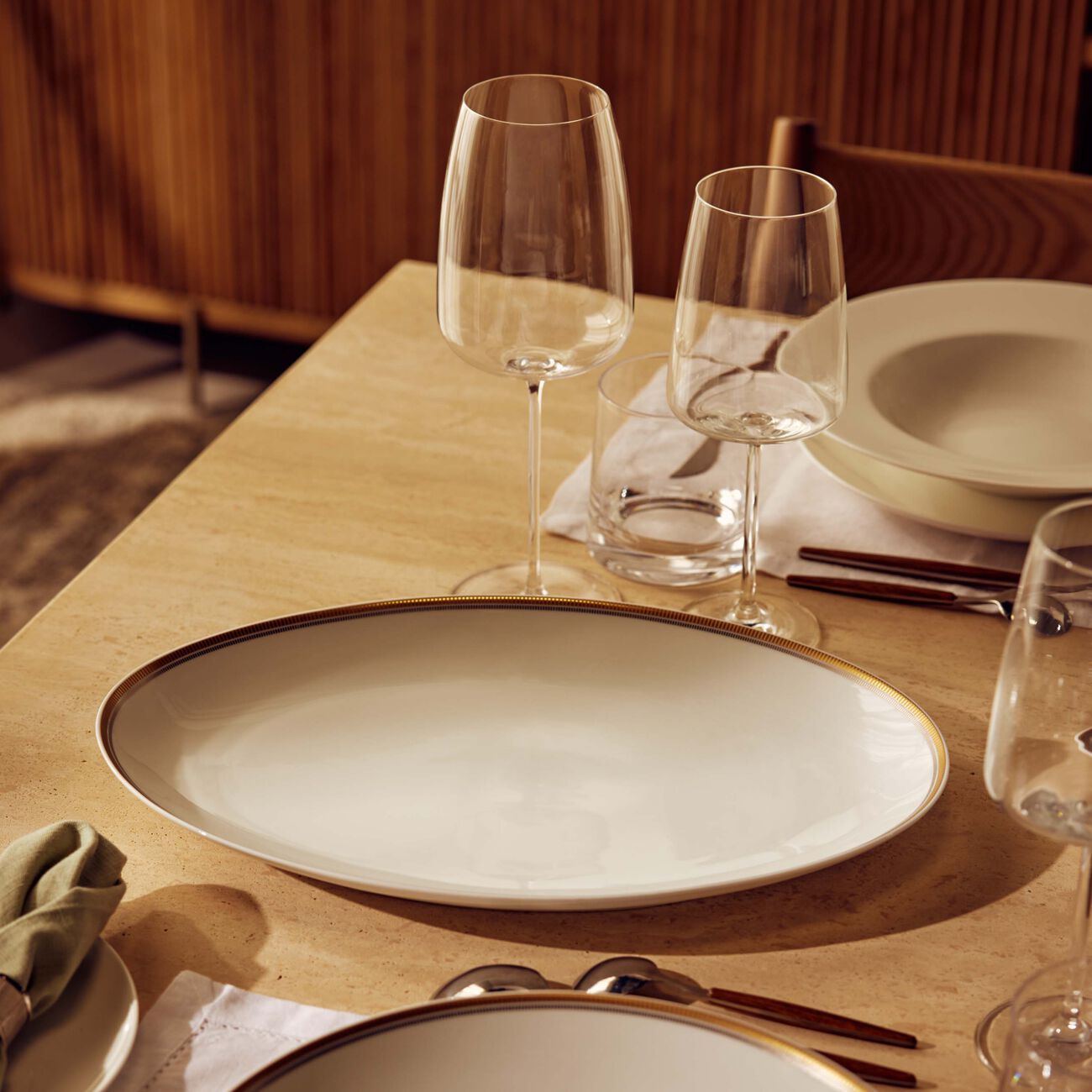 Gage Serving Platter Oval White 38cm bernardaud gage serving platter oval white 38cm