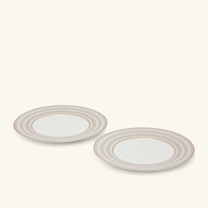 baccarat arcadia dinner plate round gold 27cm set of 2