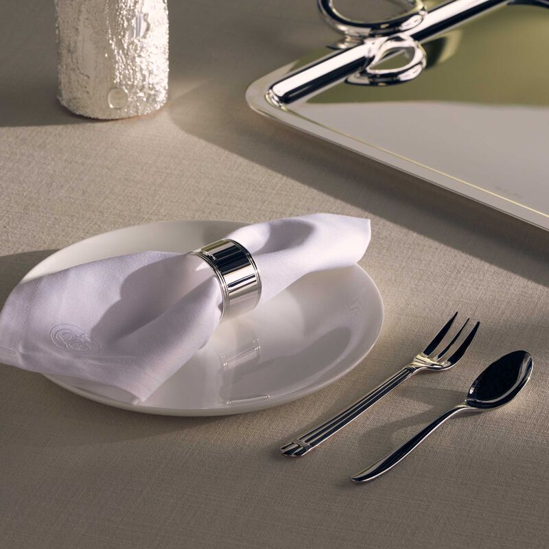 كريستوفل حلقة المناديل كلوني باللون الفضي