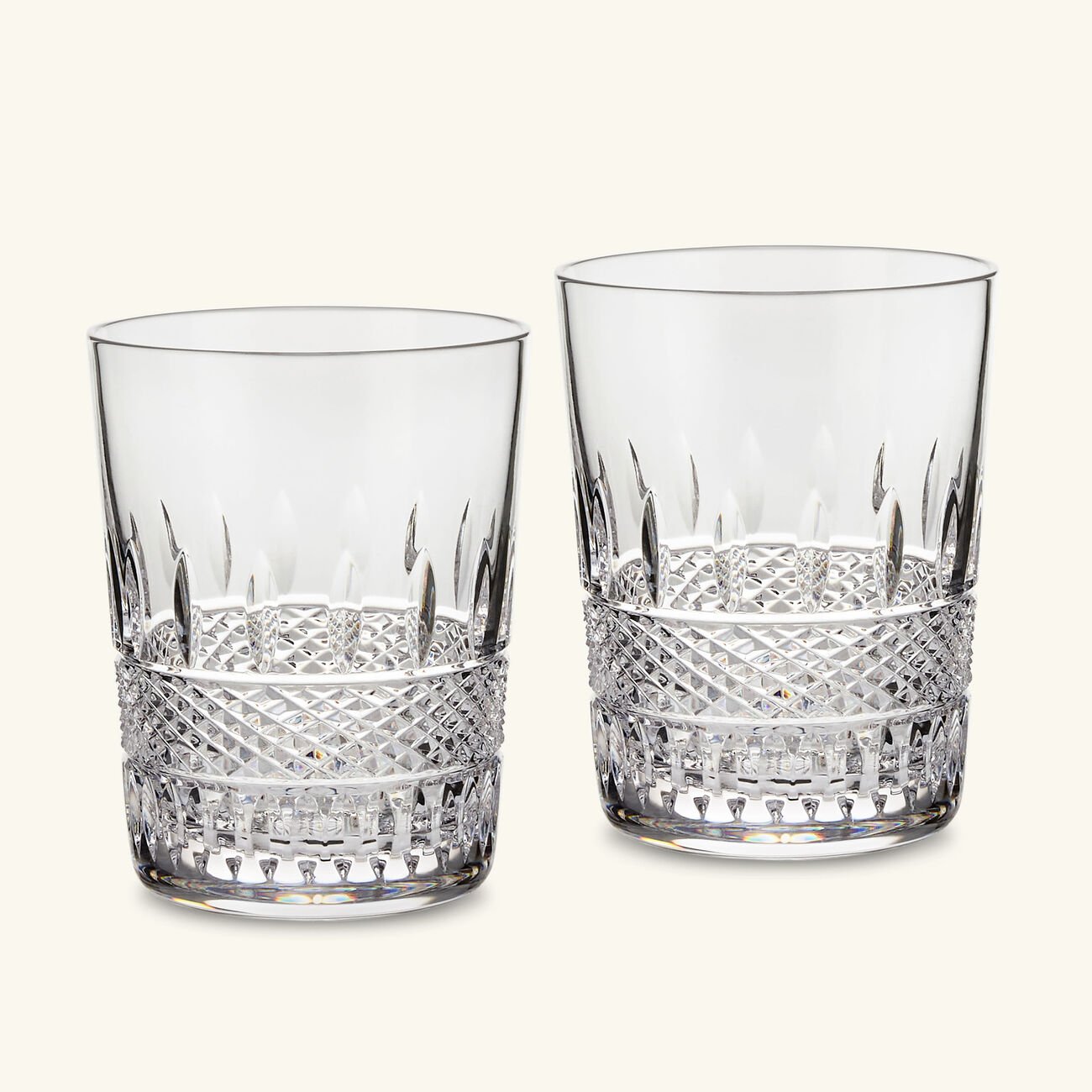 waterford mastercraft irish lace drinking glass clear set of 2