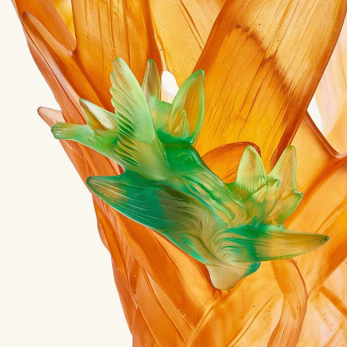 daum tressage paradis vase medium orange