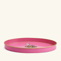 Fauna Serving Tray Oval Medium Pink les ottomans fauna serving tray oval medium pink