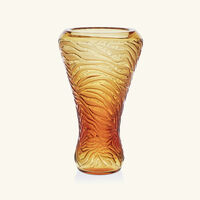 lalique tigre vase large amber