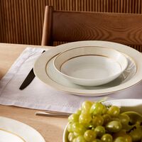 Sauvage Blanc Open Vegetable Bowl Gold bernardaud sauvage blanc open vegetable bowl gold