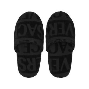 Versace Allover Slippers - Black, medium