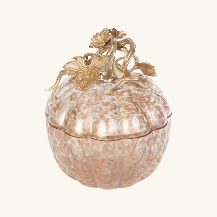 jay strongwater erin leaf and vine gilded large glass jar