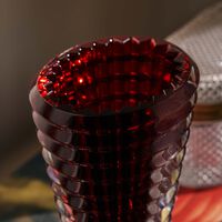 Eye Vase Round Small Red baccarat eye vase round small red