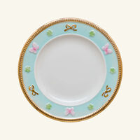 villari butterfly bread plate round blue 17cm