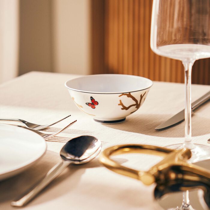 bernardaud aux oiseaux serving bowl gold 12cm