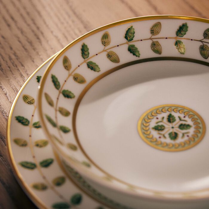 bernardaud constance fruit saucer green