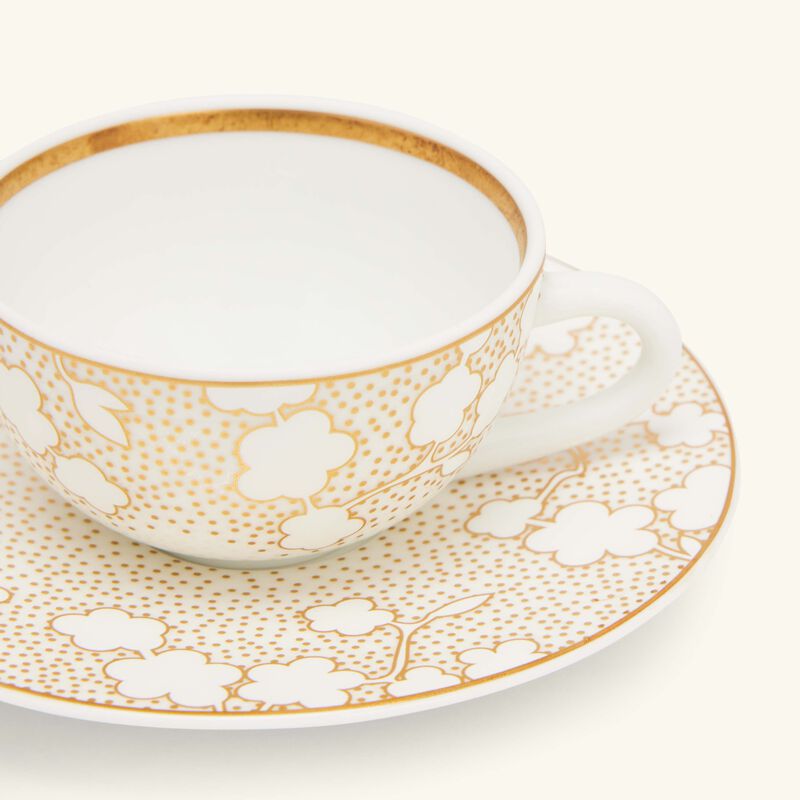 bernardaud reves coffee cup   saucer gold