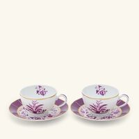 bernardaud tea cup   saucer pink set of 2