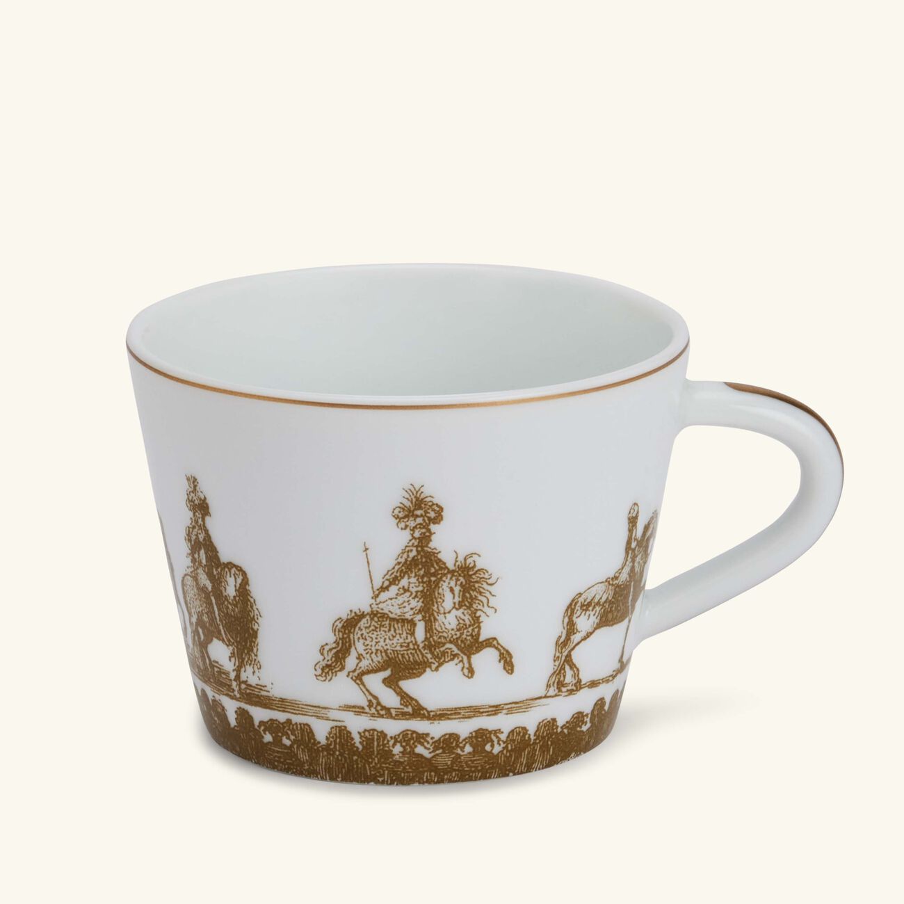 bernardaud versailles enchante coffee cup   saucer gold set of 2