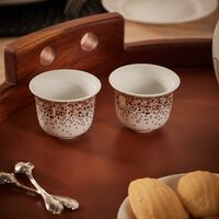 silsal tamrah dates spread bottom arabic coffee cup gold set of 2